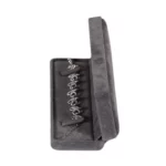 bracelet box velvet dark grey open side view with bracelet BXB81DGR