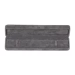 bracelet box velvet dark grey open top view BXB81DGR