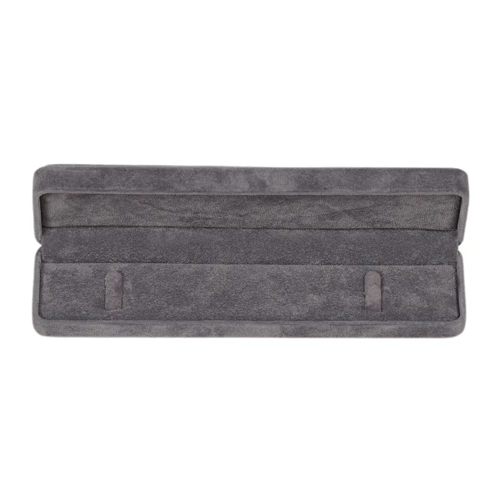 bracelet box velvet dark grey open top view BXB81DGR