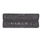 bracelet box velvet dark grey open top view with bracelet BXB81DGR