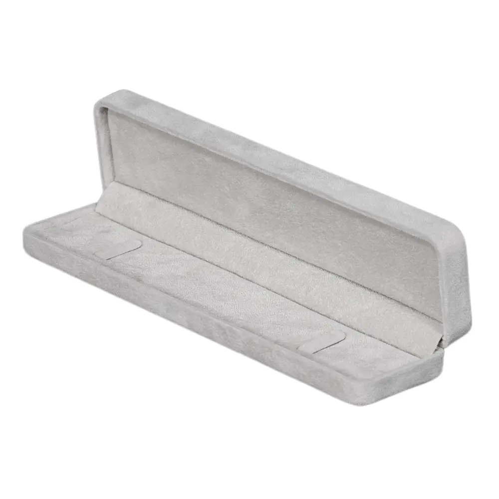 bracelet box velvet grey angle view BXB81GR