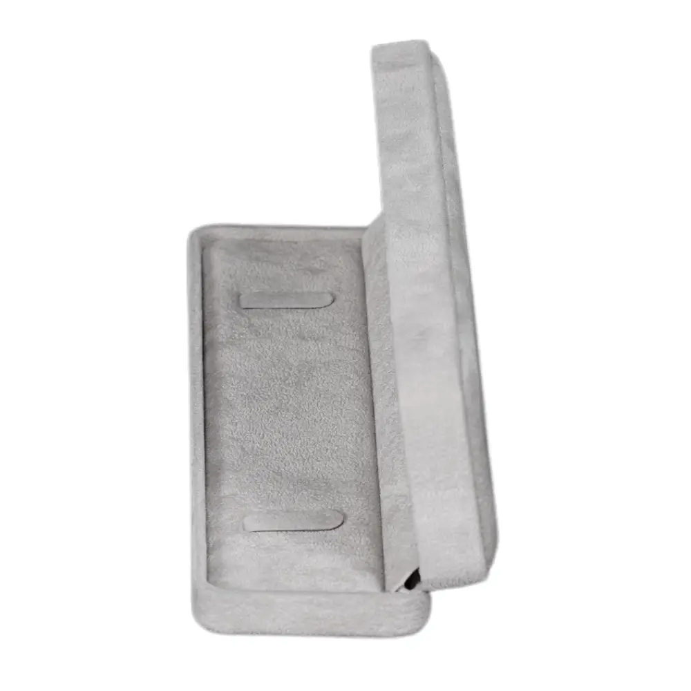 bracelet box velvet grey open side view BXB81GR
