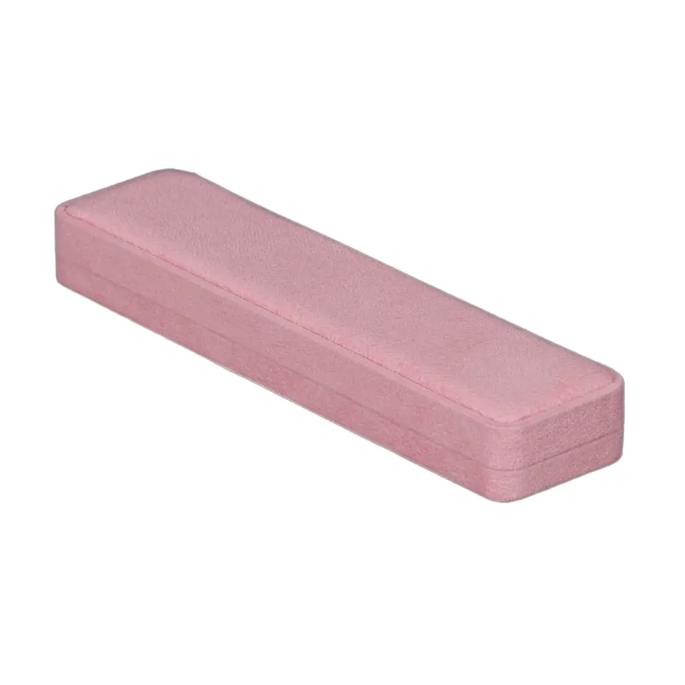 bracelet-box-velvet-pink-angle-view-BXB81PI bracelet box velvet pink angle view BXB81PI