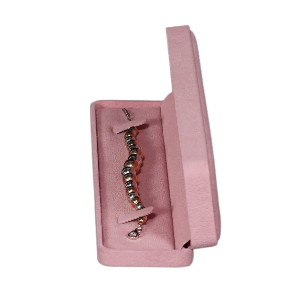 bracelet-box-velvet-pink-open-side-view-with-bracelet-BXB81PI bracelet box velvet pink open side view with bracelet BXB81PI