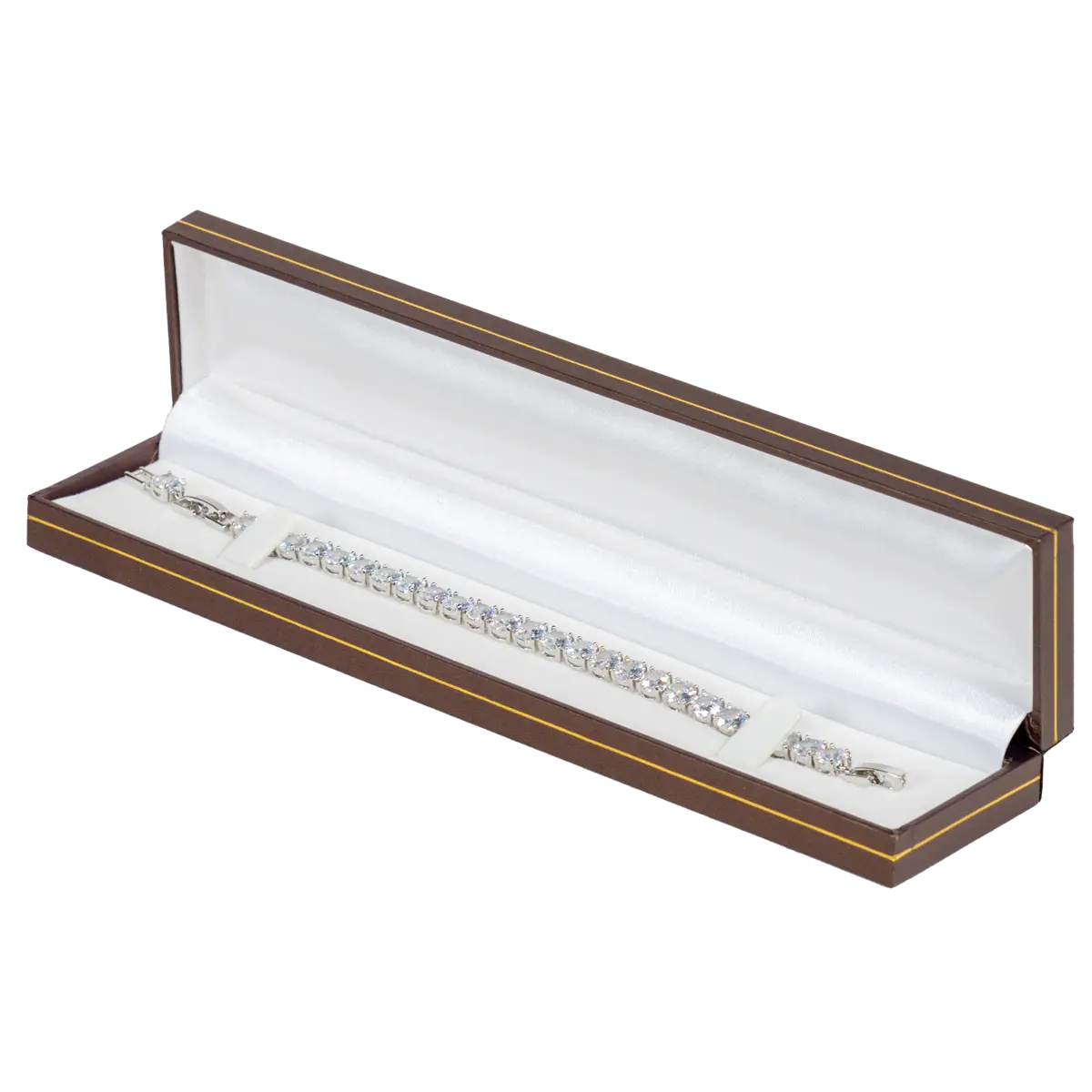bracelet gift box brown bracelet jewellery box- display with bracelet side