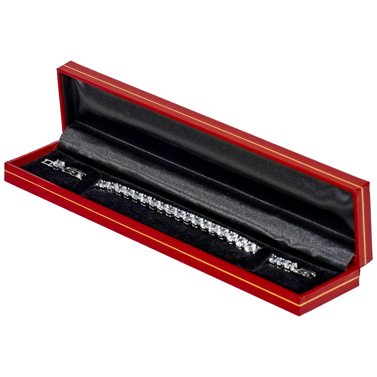 bracelet gift box red bracelet jewellery box-display with bracelet side