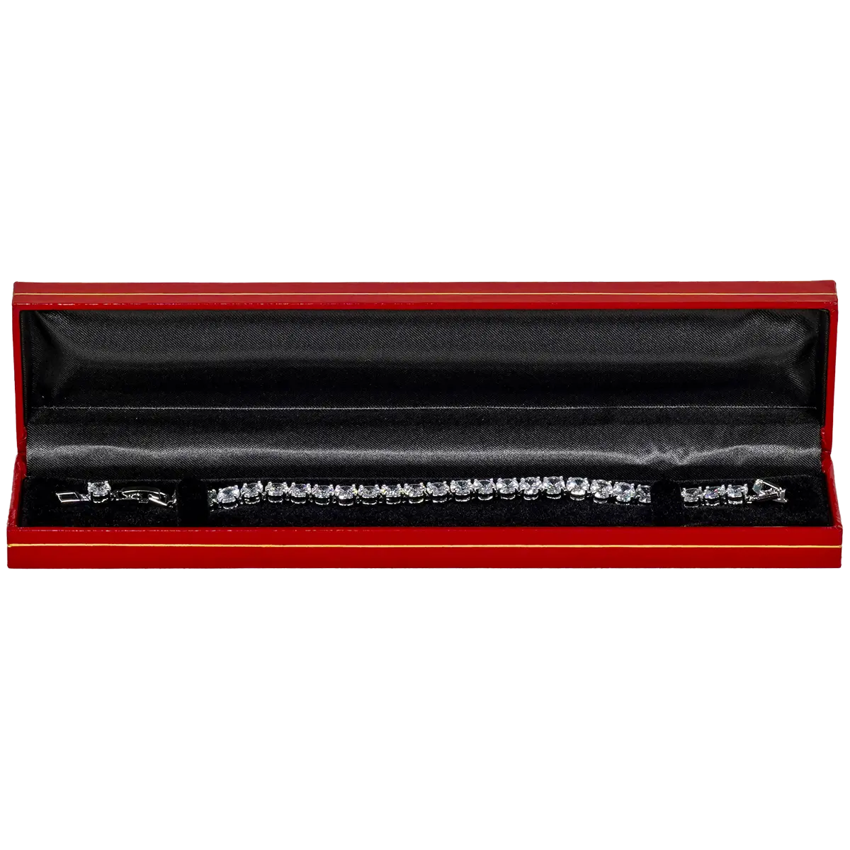 bracelet gift box red bracelet jewellery box-display with bracelet front
