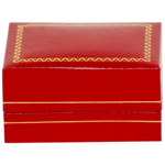 double ring box ring leather look paper couple ring box - close front