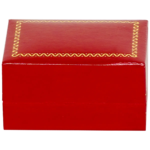 double ring box ring leather look paper couple ring box - close back