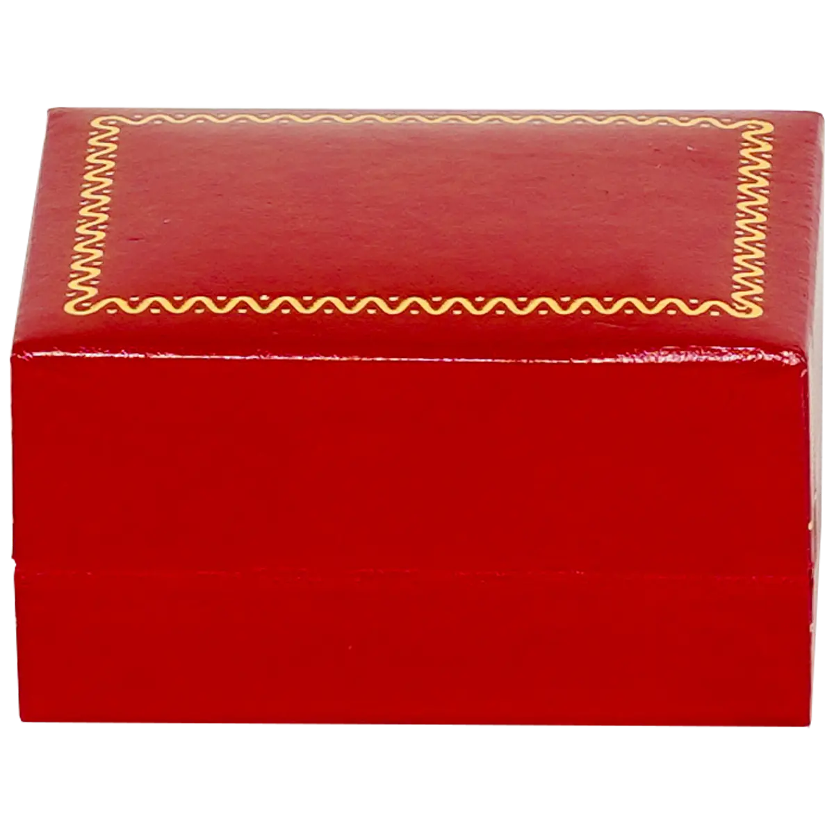 double ring box ring leather look paper couple ring box - close back