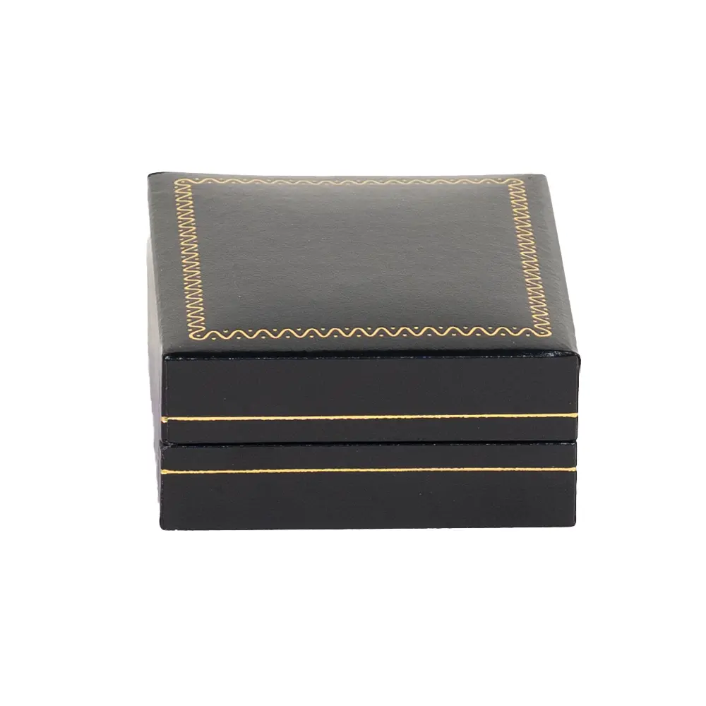earring-gift-box-black-paper-close-front-view-BXE83BL earring gift box black paper close front view BXE83BL