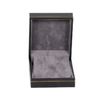 earring-gift-box-black-paper-open-front-view-BXE83BL earring gift box black paper open front view BXE83BL