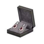 earring-gift-box-black-paper-open-side-view-with-jewellery-BXE83BL earring gift box black paper open side view with jewellery BXE83BL