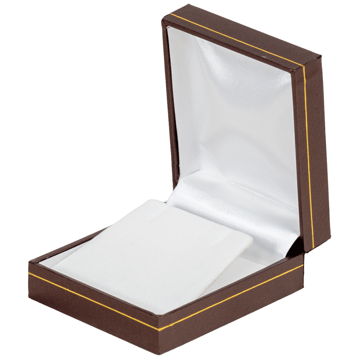 earring-gift-box-brown-leather-look-paper-BXE83-4 earring gift box brown leather look paper wholesale jewellery box - open side