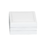 earring gift box white paper close front view BXE83WH