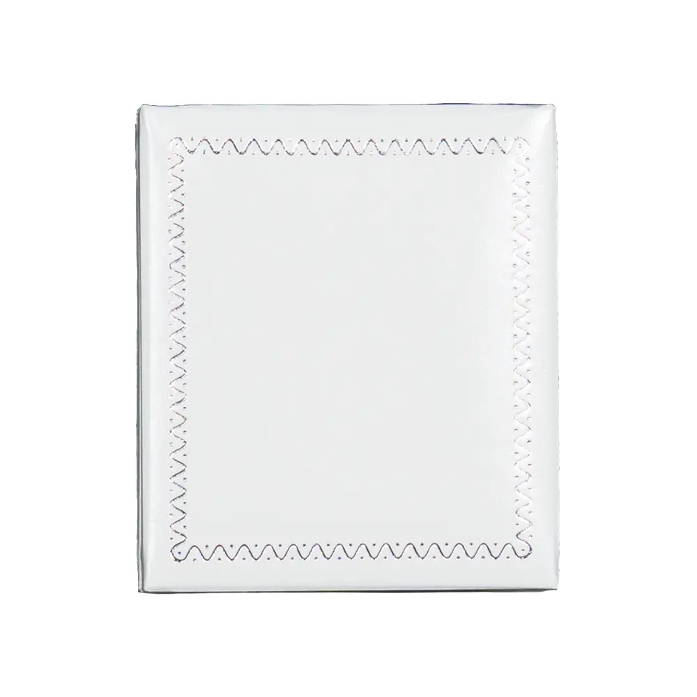 earring gift box white paper close top view BXE83WH
