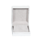 earring gift box white paper open front view BXE83WH