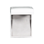 earring gift box white paper open top view BXE83WH