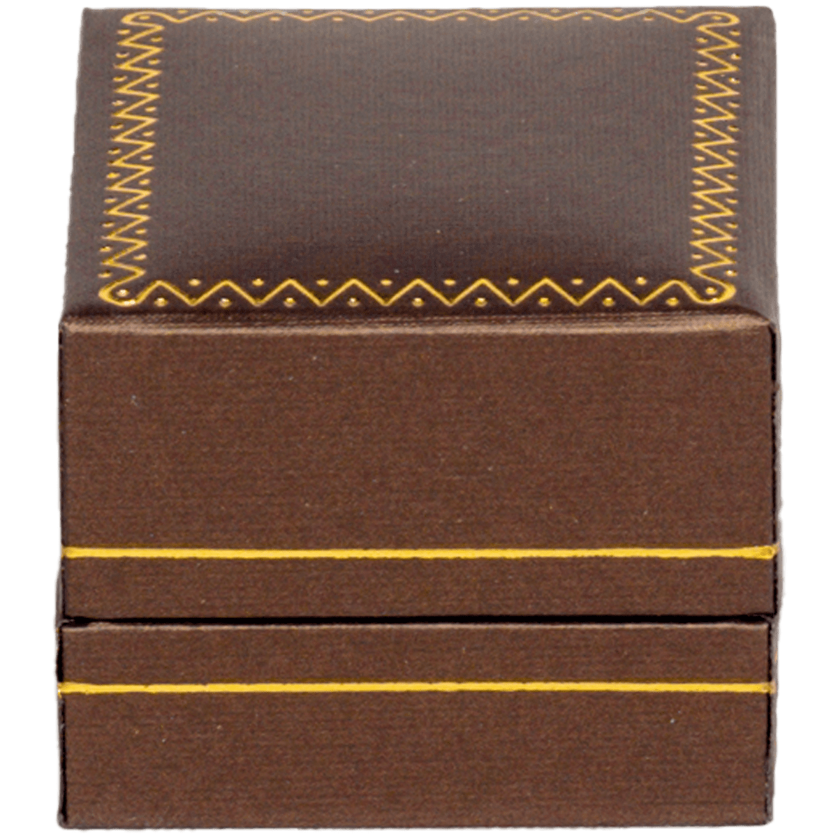 ring box australila brown leather look paper - close front