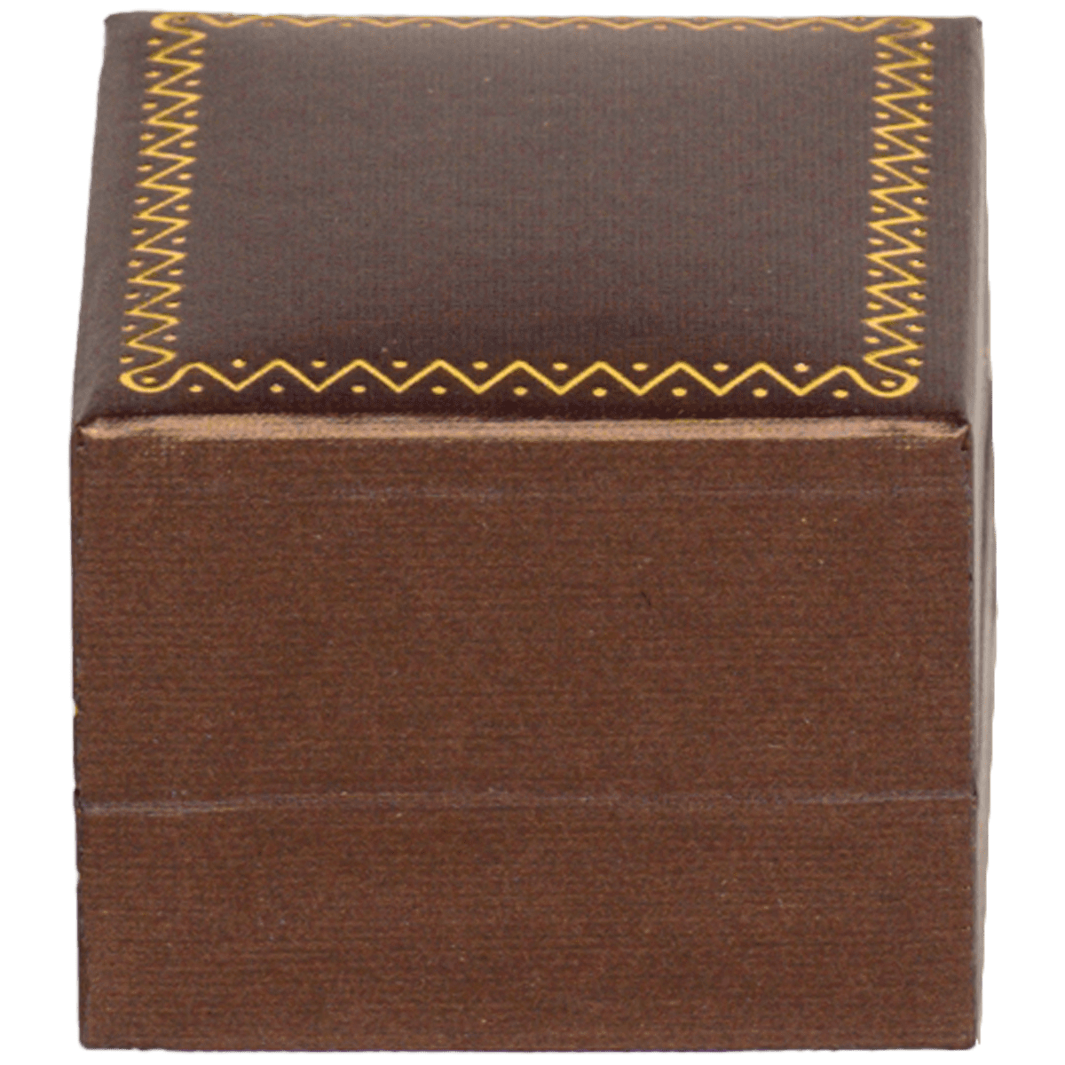ring box australila brown leather look paper - close back