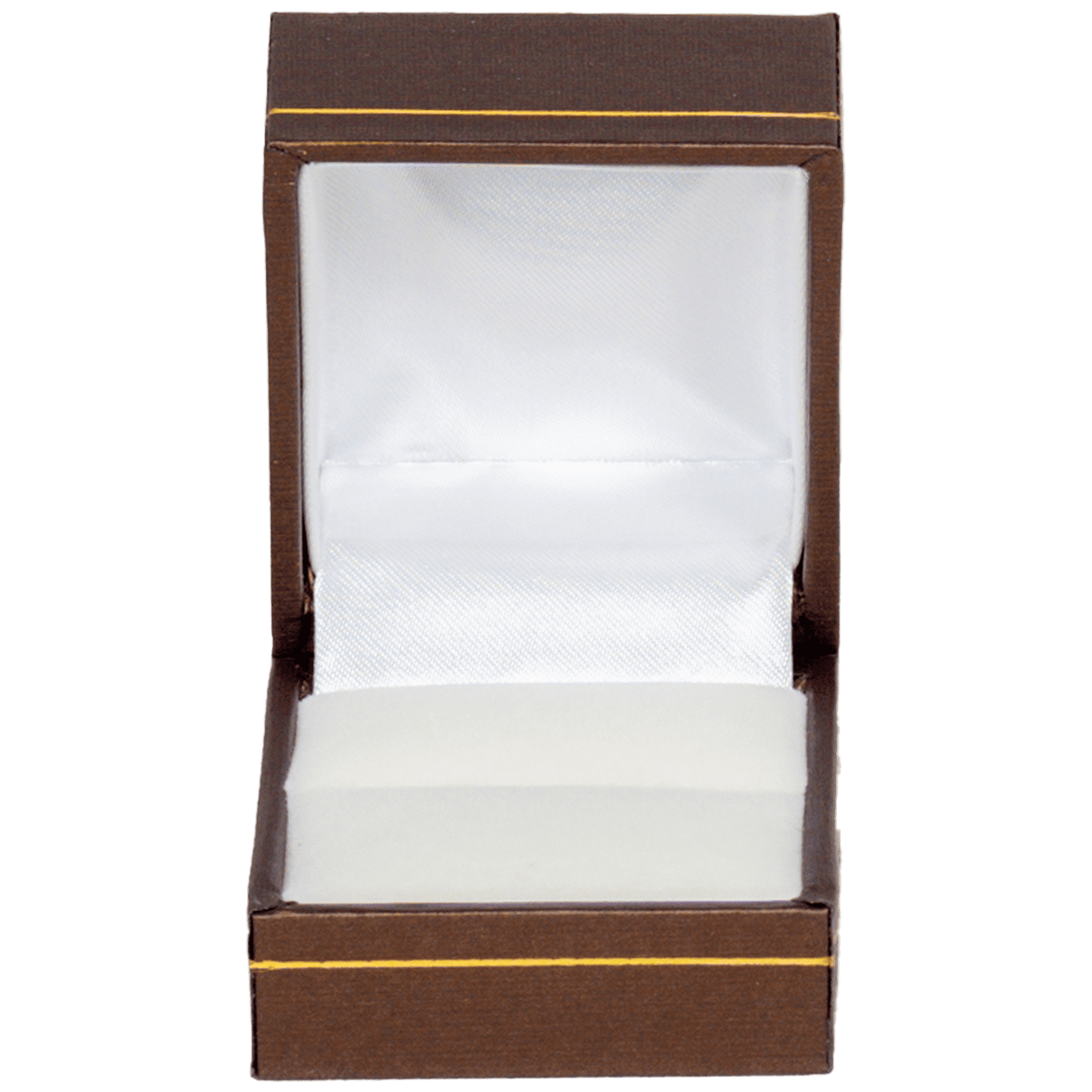 ring box australila brown leather look paper - open front