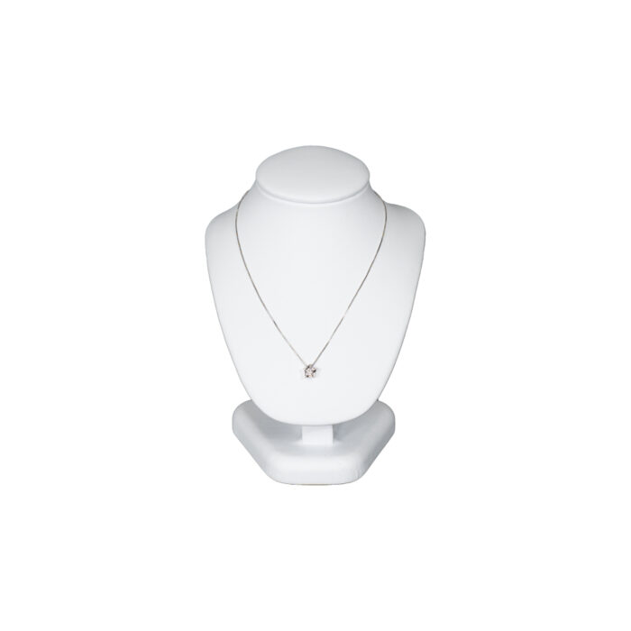necklace display stand white leatherette xsmall-709BSS-5