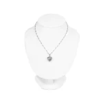 NS87S Necklace Display Bust white S with necklace front top