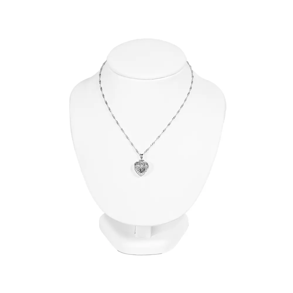 NS87S Necklace Display Bust white S with necklace front top
