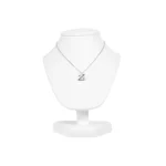 NS87SS Necklace Display Bust white SS With necklace front