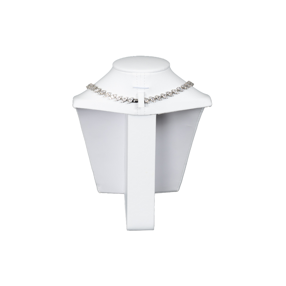 Sleek Wide Leatherette Necklace Display
