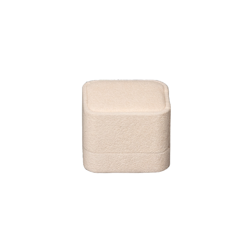 Beige clip ring box