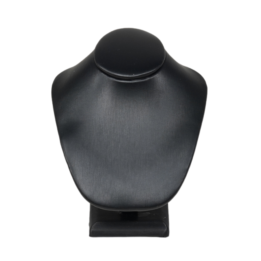 necklace busts black 709G black leatherette necklace stand-1