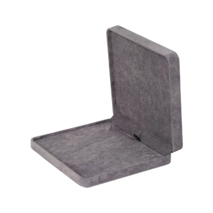 Premium Velvet Necklace Box - dark Grey