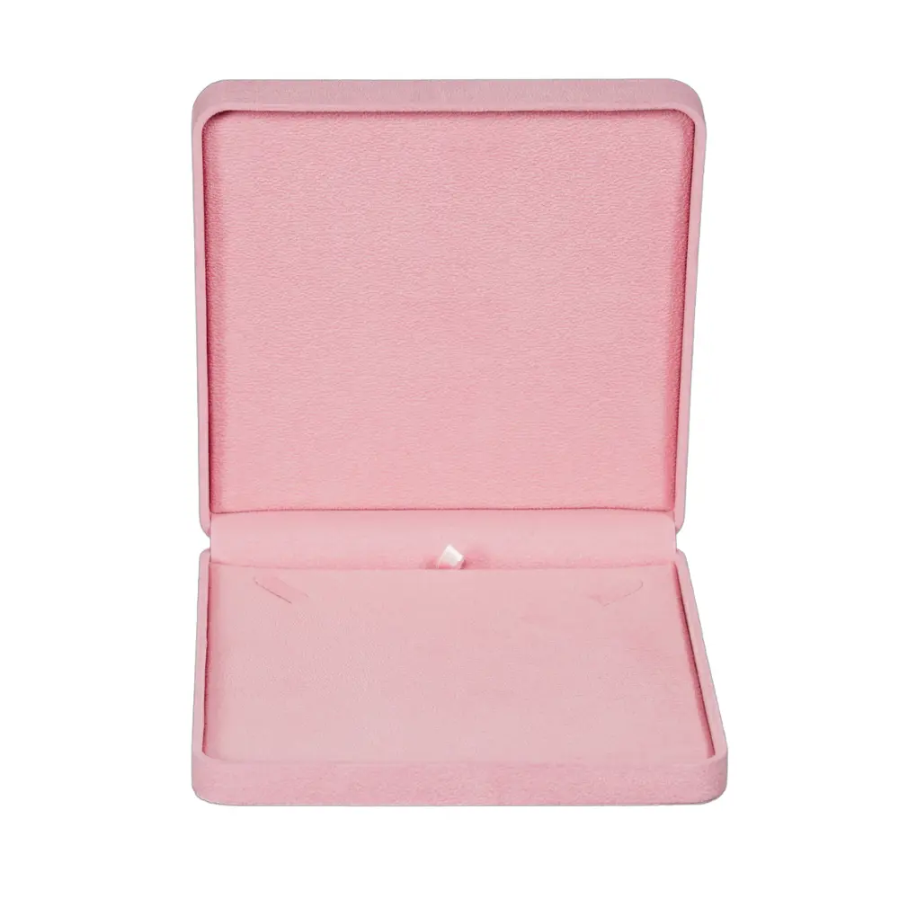 BXN80PI Premium Velvet Necklace Box - Pink