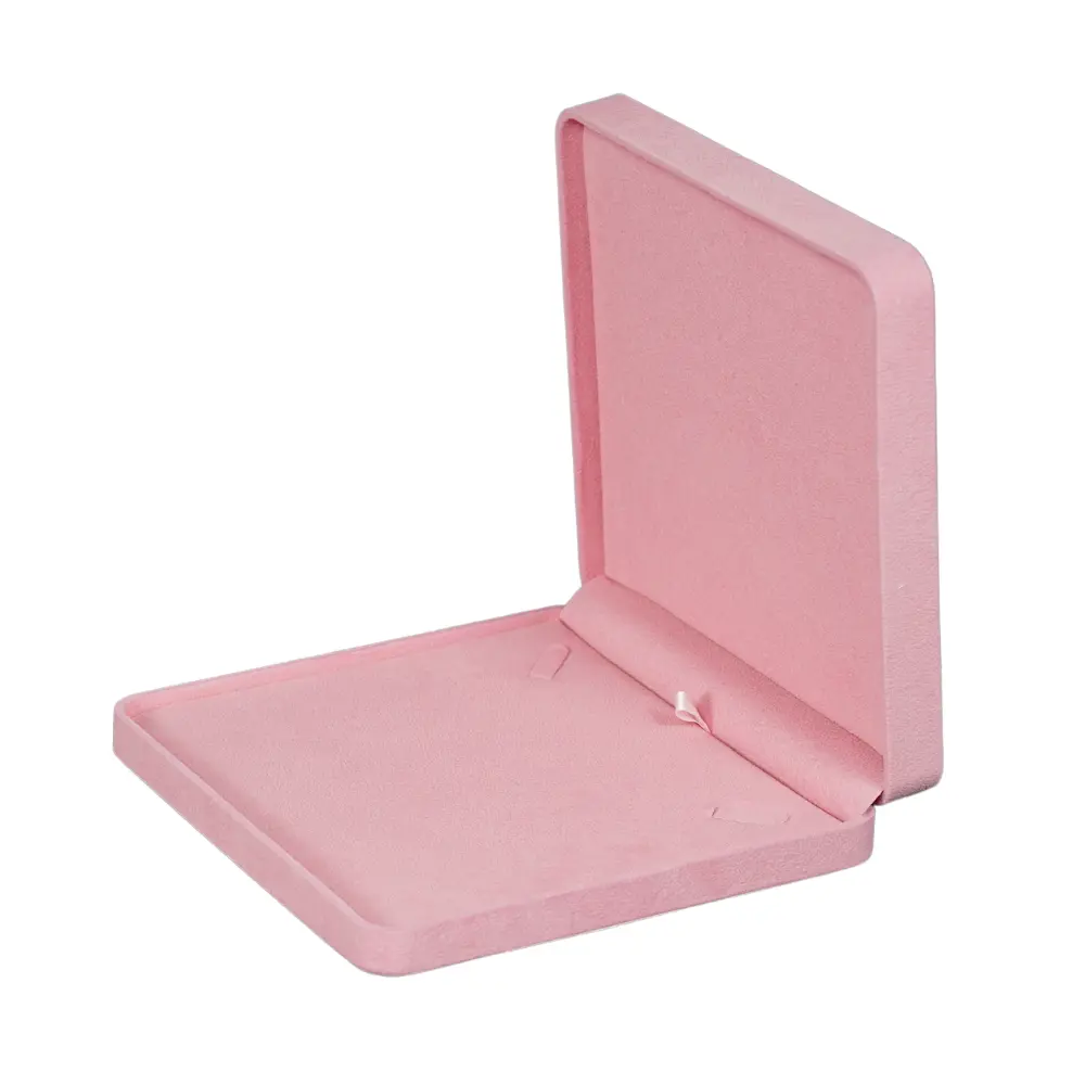 BXN80PI Premium Velvet Necklace Box - Pink