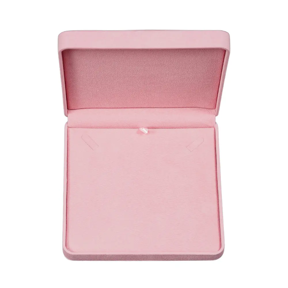 BXN80PI Premium Velvet Necklace Box - Pink