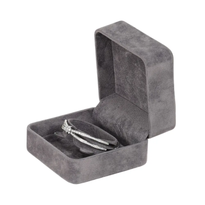Velvet Bangle Box- dark grey