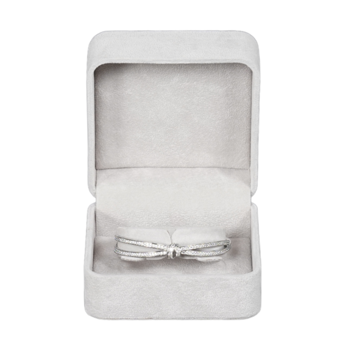 Velvet Bangle Box- light grey