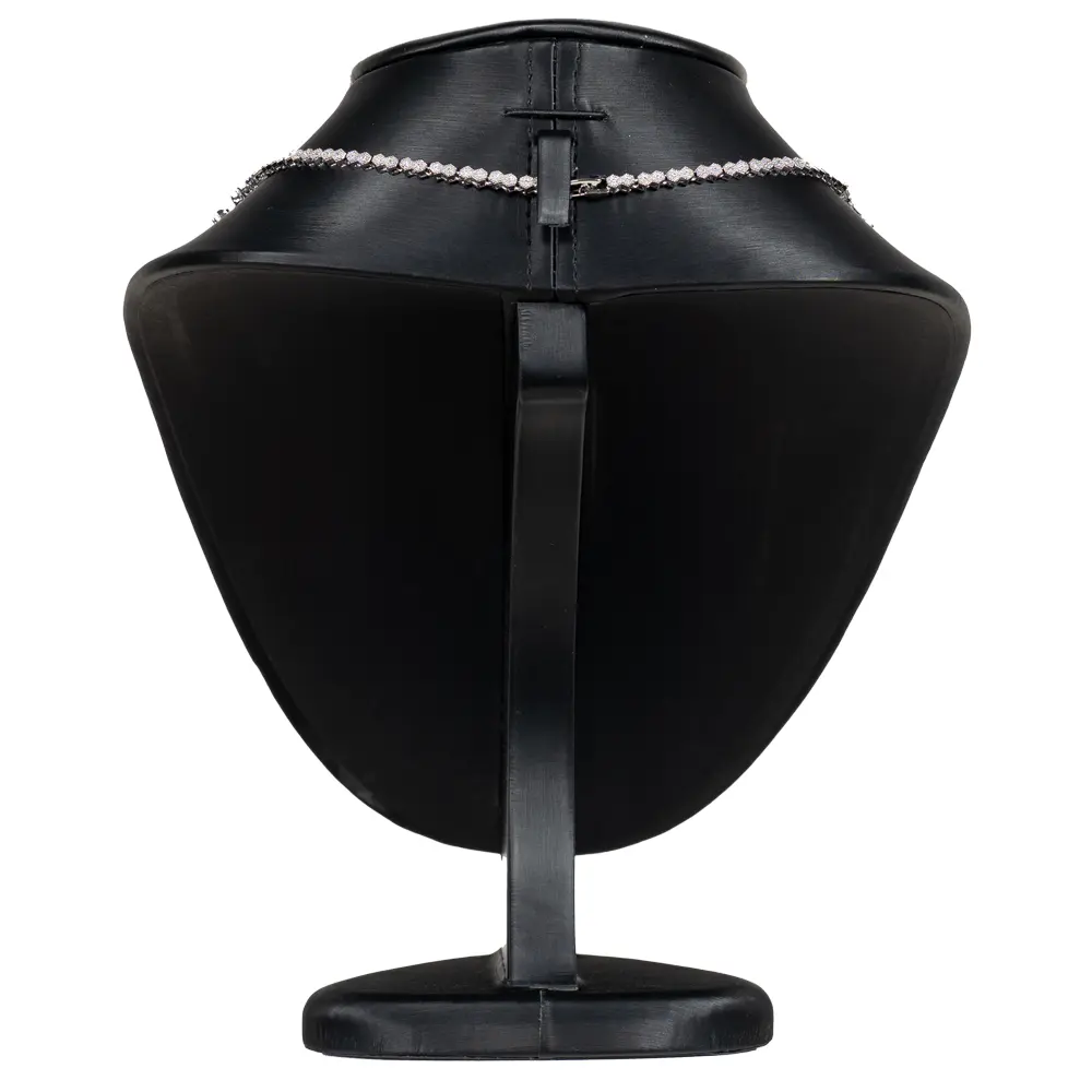 NS87L Necklace Display Bust Black L with necklace back