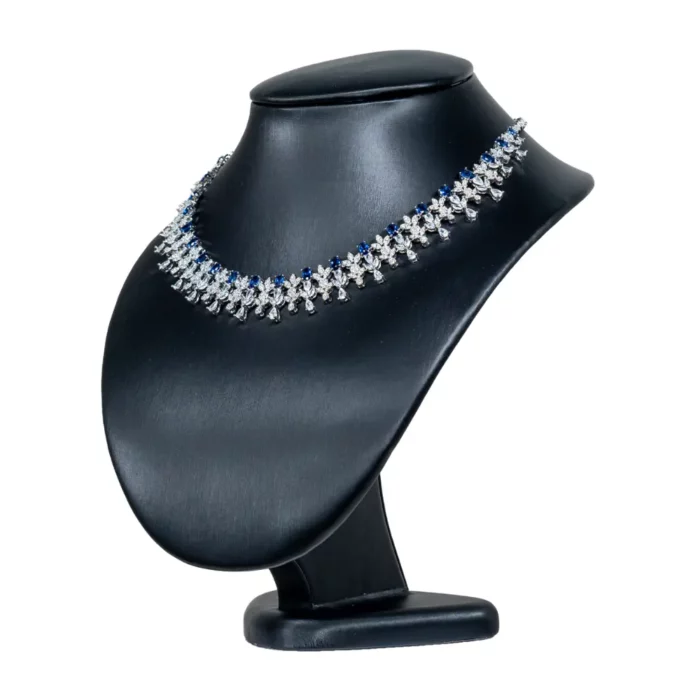 NS87L Necklace Display Bust Black L with necklace side view