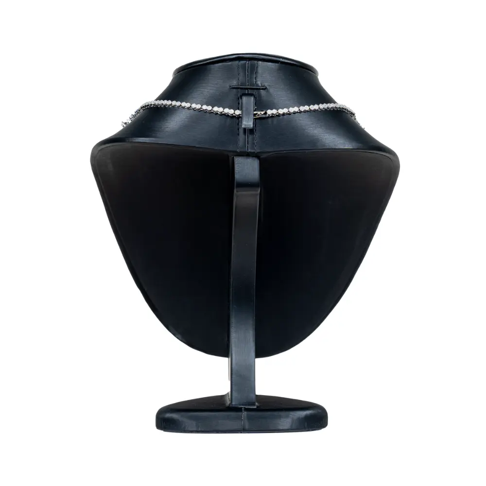 NS87M Necklace Display Bust Black M with necklace back