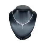 NS87M Necklace Display Bust Black M with necklace front