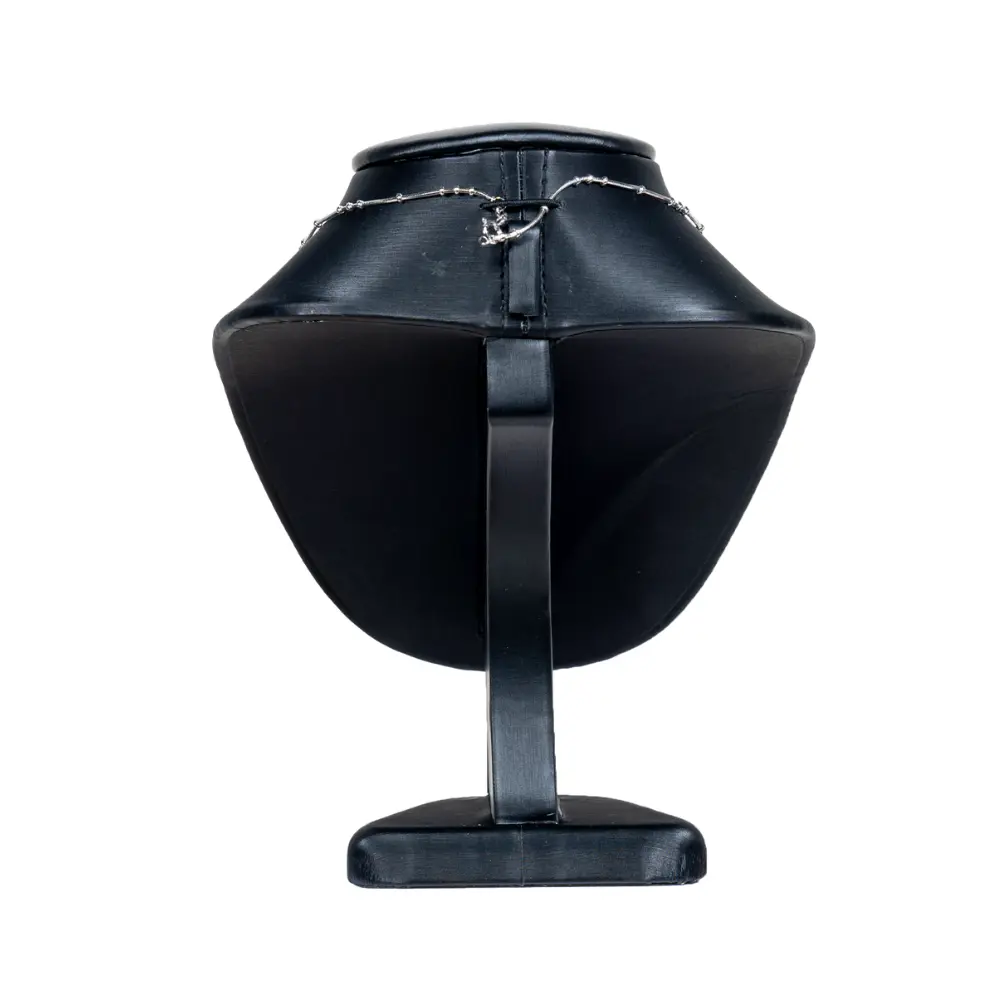 NS87S-Necklace-Display-Bust-Black-S-with-necklace-back NS87S Necklace Display Bust Black S with necklace back