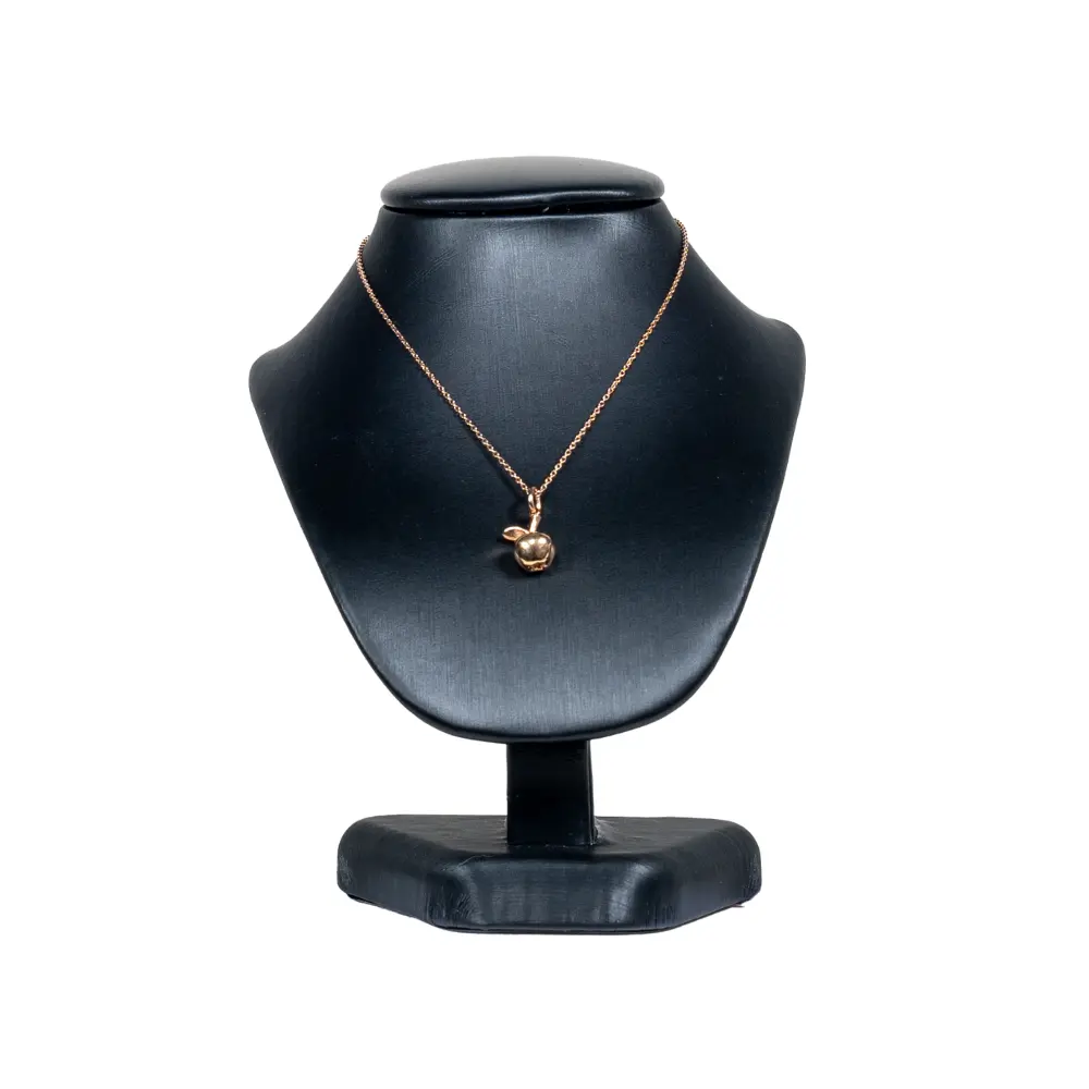 NS87SS-Necklace-Display-Bust-Black-SS-with-necklace-front-top NS87SS Necklace Display Bust Black SS with necklace front top