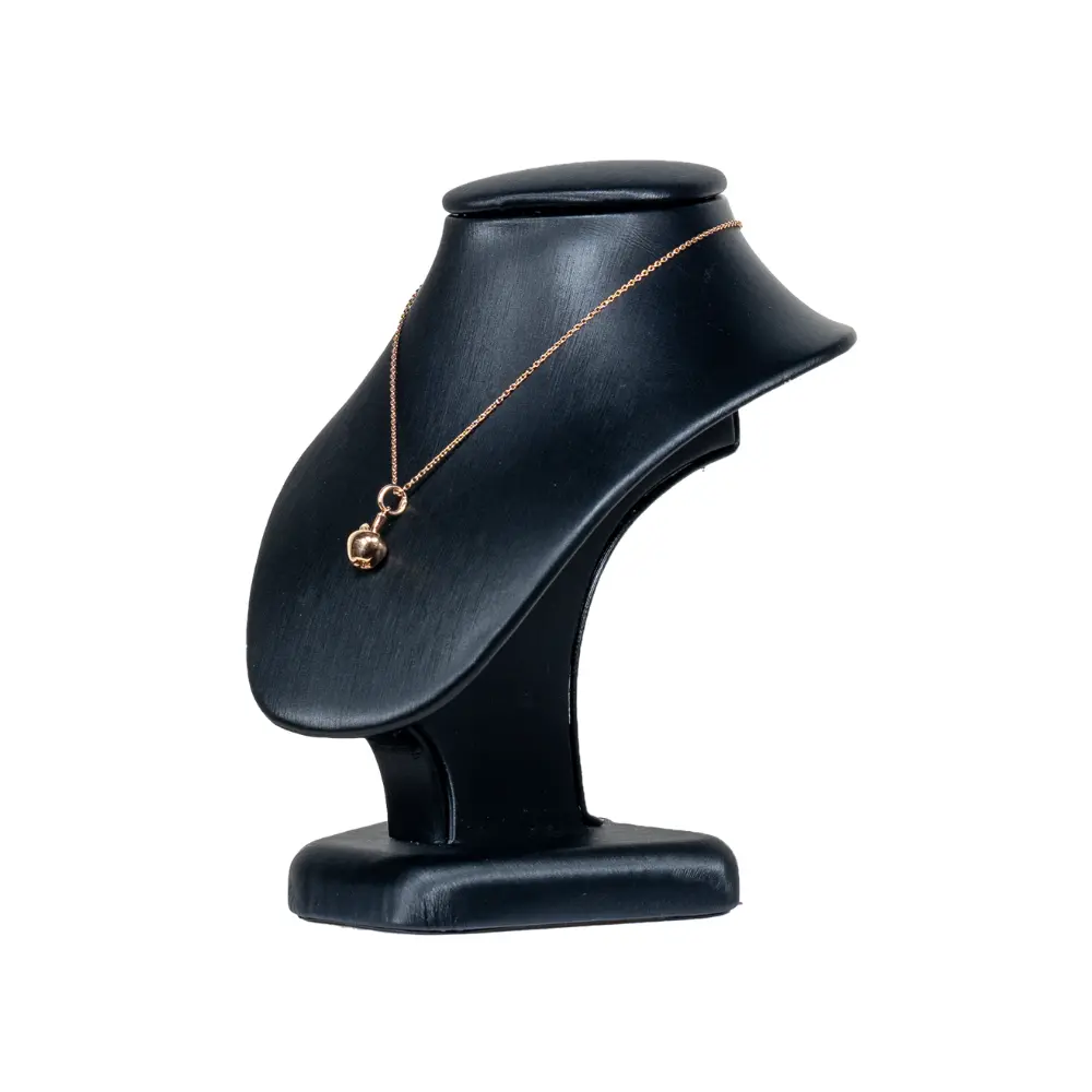 NS87SS-Necklace-Display-Bust-Black-SS-with-necklace-side NS87SS Necklace Display Bust Black SS with necklace side