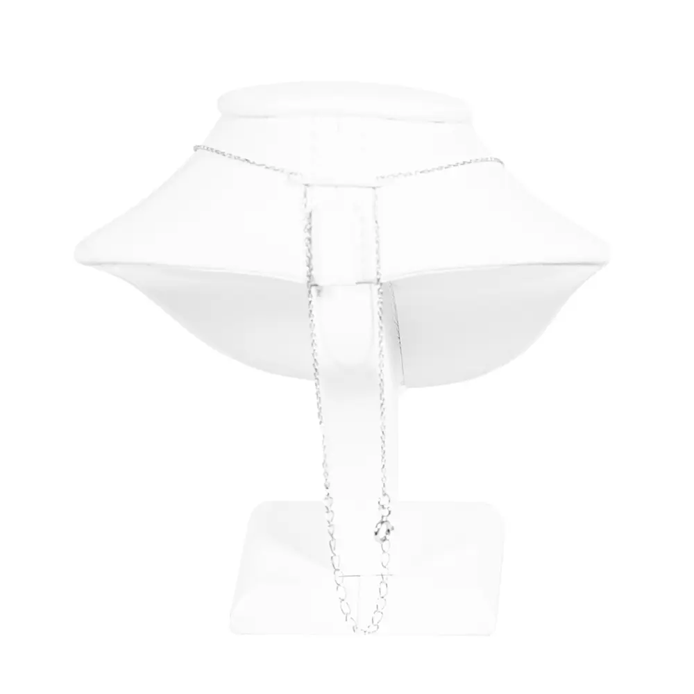 NS89-Jewelry-nacklace-Display-Stands-Leatherette-White-with-necklace-back Jewelry-nacklace-Display-Stands-Leatherette-White-with-necklace-back