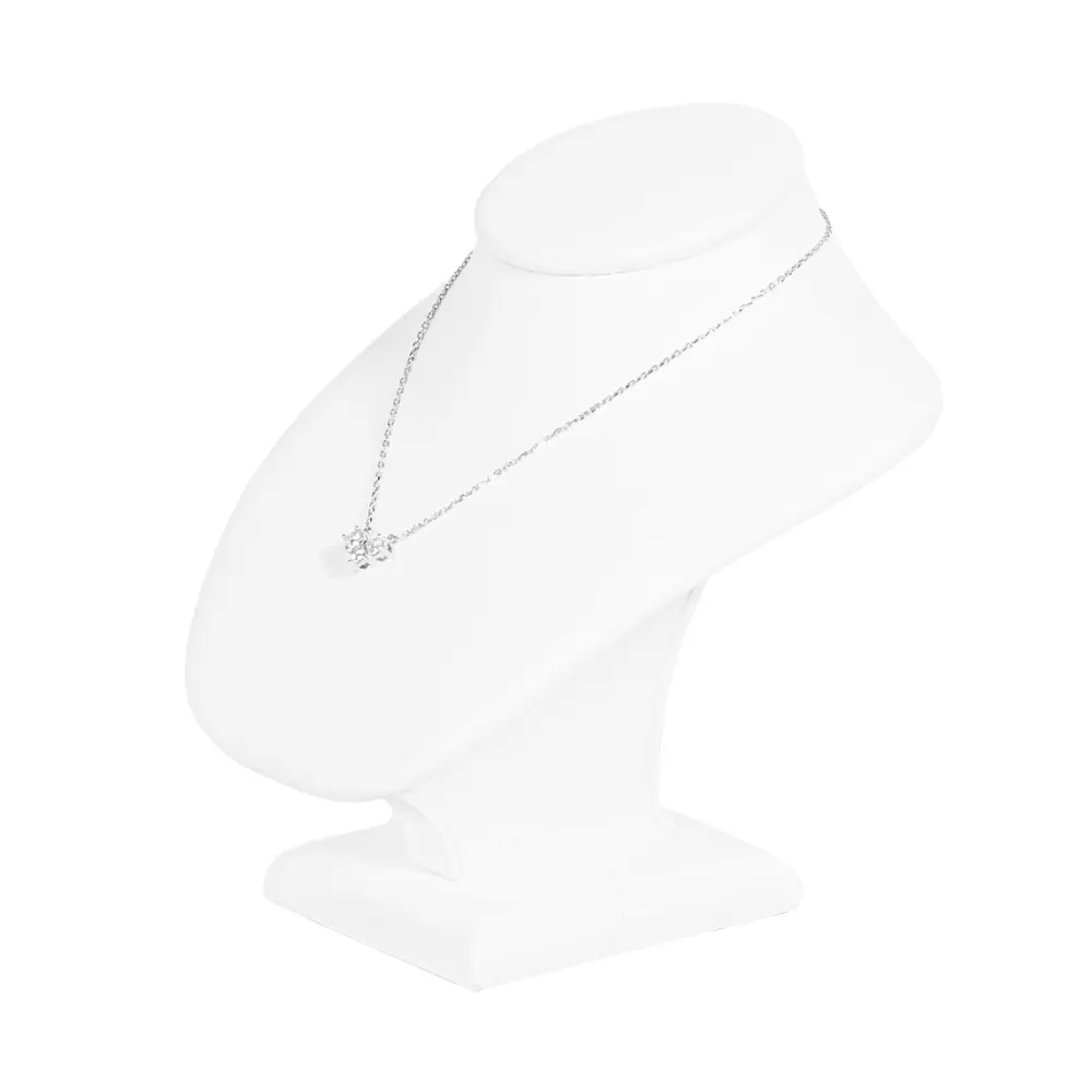 NS89-Jewelry-nacklace-Display-Stands-Leatherette-White-with-necklace-side Jewelry-nacklace-Display-Stands-Leatherette-White-with-necklace-side