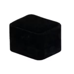 Wedding Ring Box velvet black close angle BXR81BL
