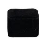 Wedding Ring Box velvet black close back BXR81BL