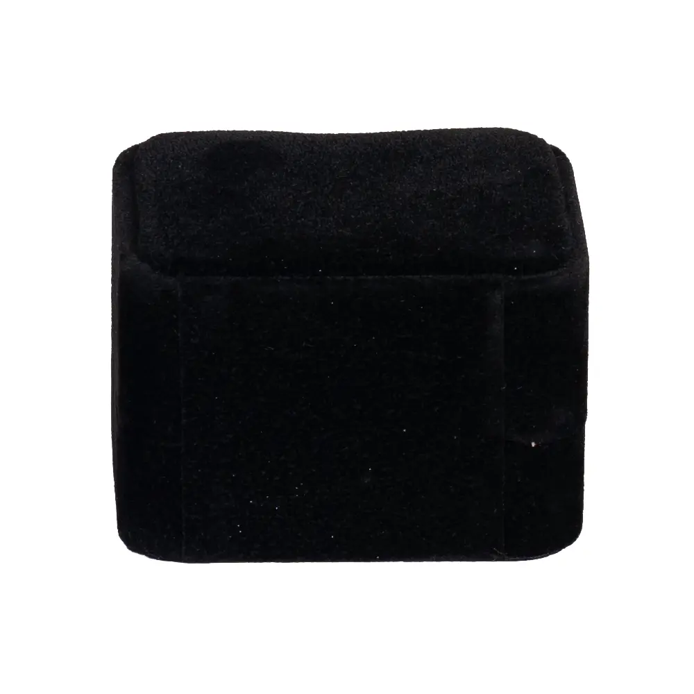 Wedding Ring Box velvet black close back BXR81BL